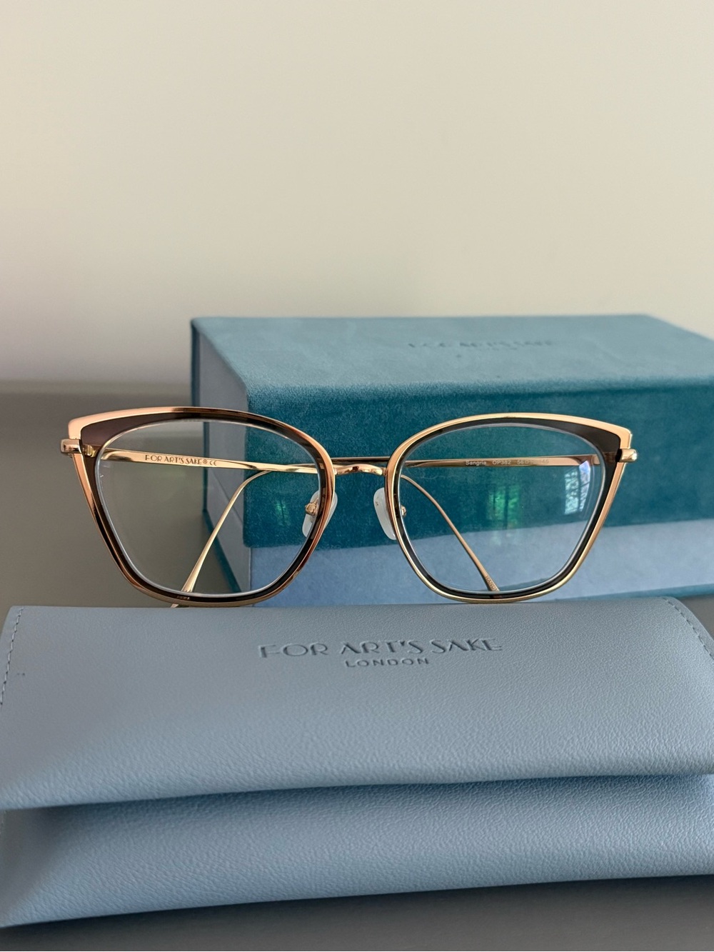 For Art's Sake - Gold Metal Cat-Eye Glasses - Women's Fashion Eyewear